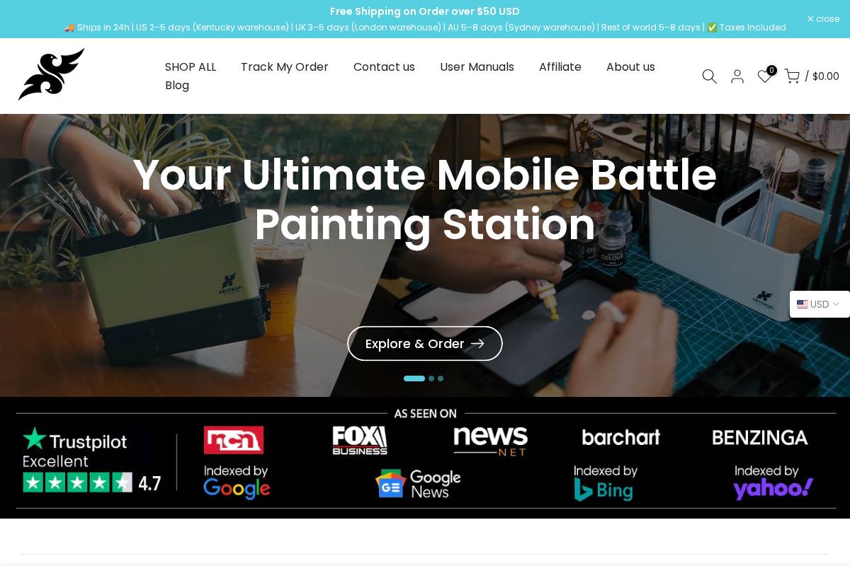 KRYDRUFI homepage screenshot