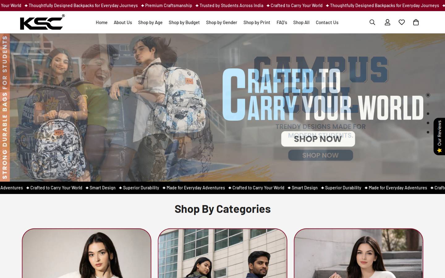 ksccollection.com homepage screenshot