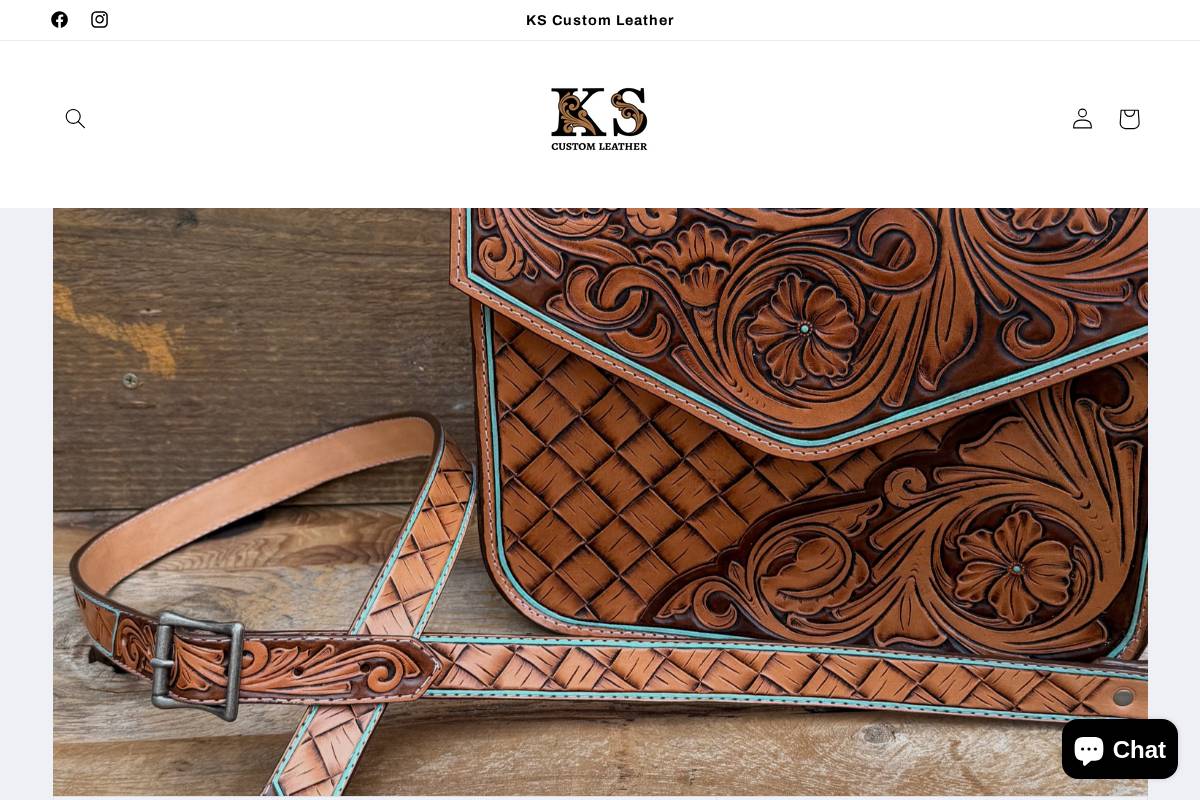 kscustomleather.com homepage screenshot