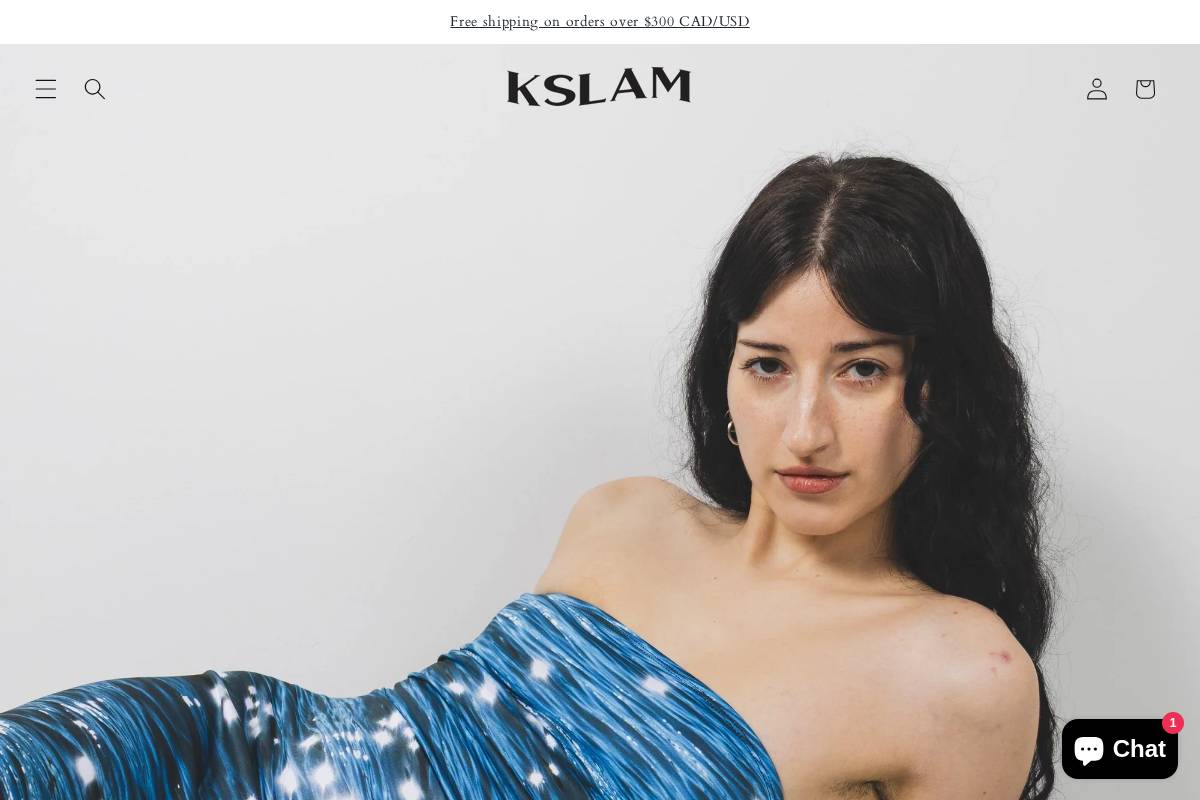 kslamclothing.com homepage screenshot