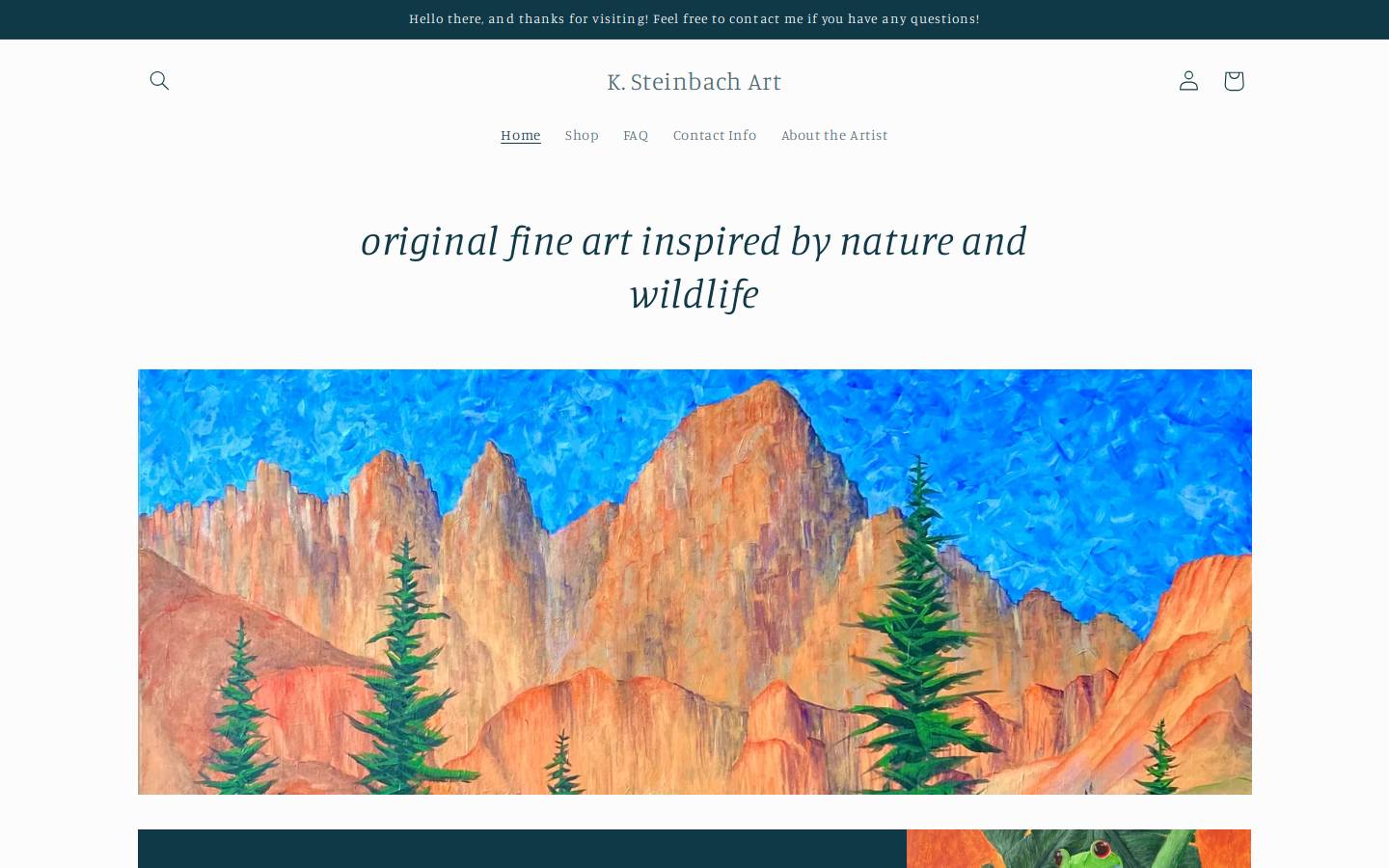 ksteinbachart.com homepage screenshot
