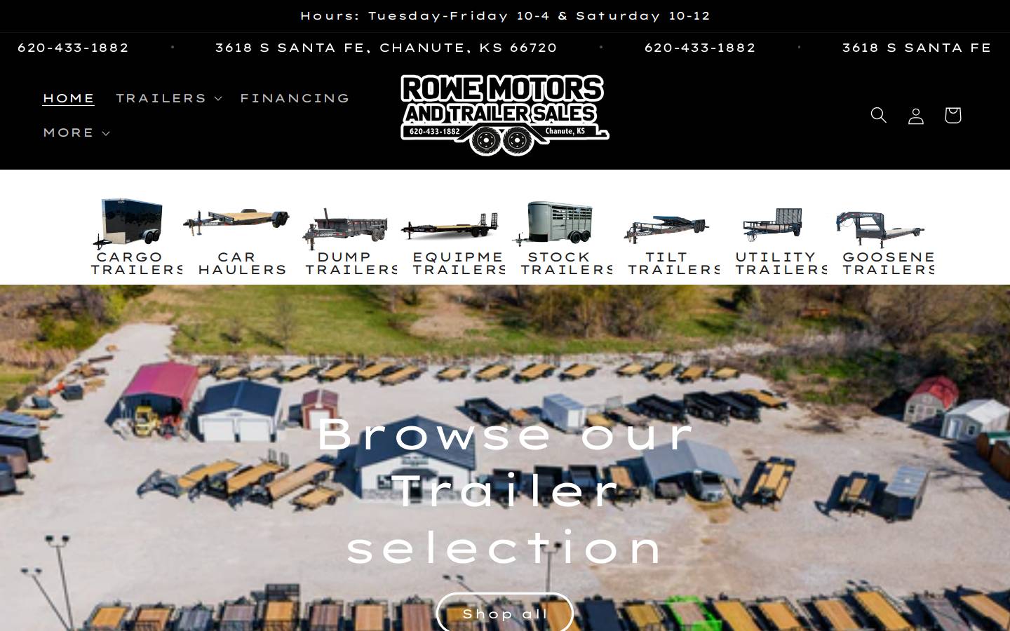 kstrailersales.com homepage screenshot