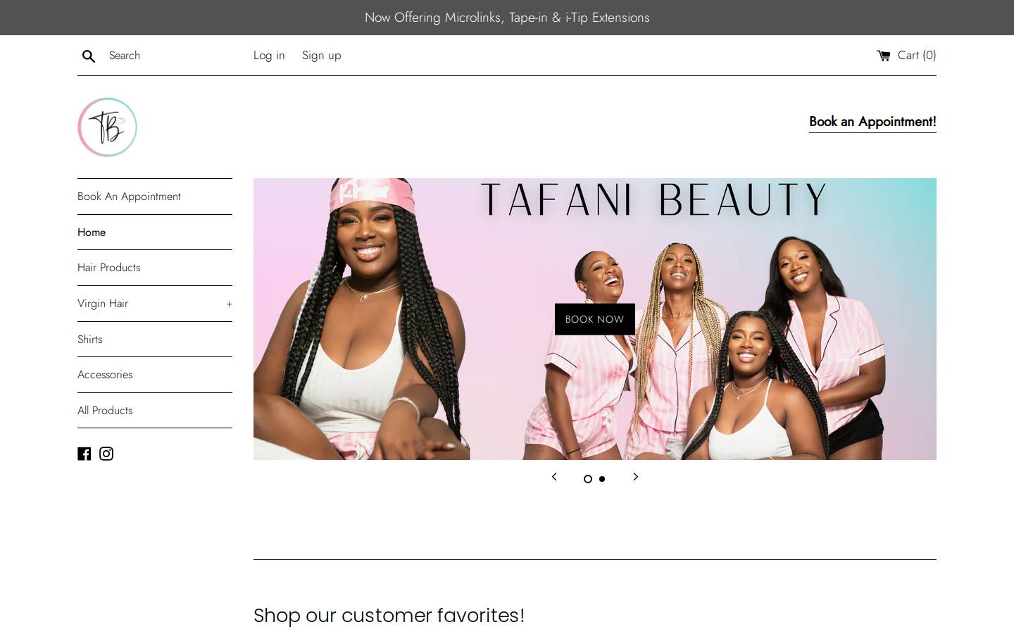 ktafanibeauty.com homepage screenshot