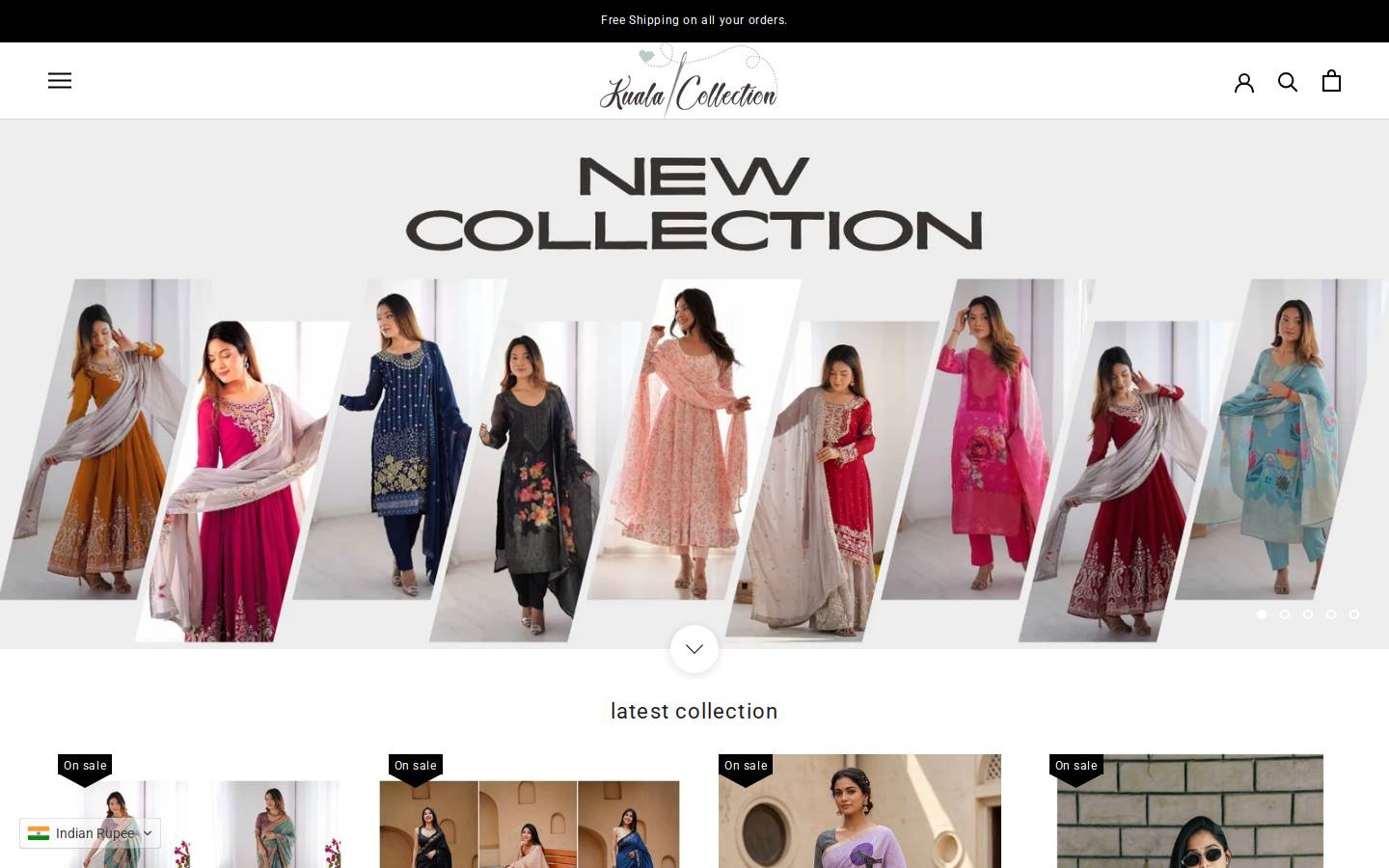 kualacollection.com homepage screenshot
