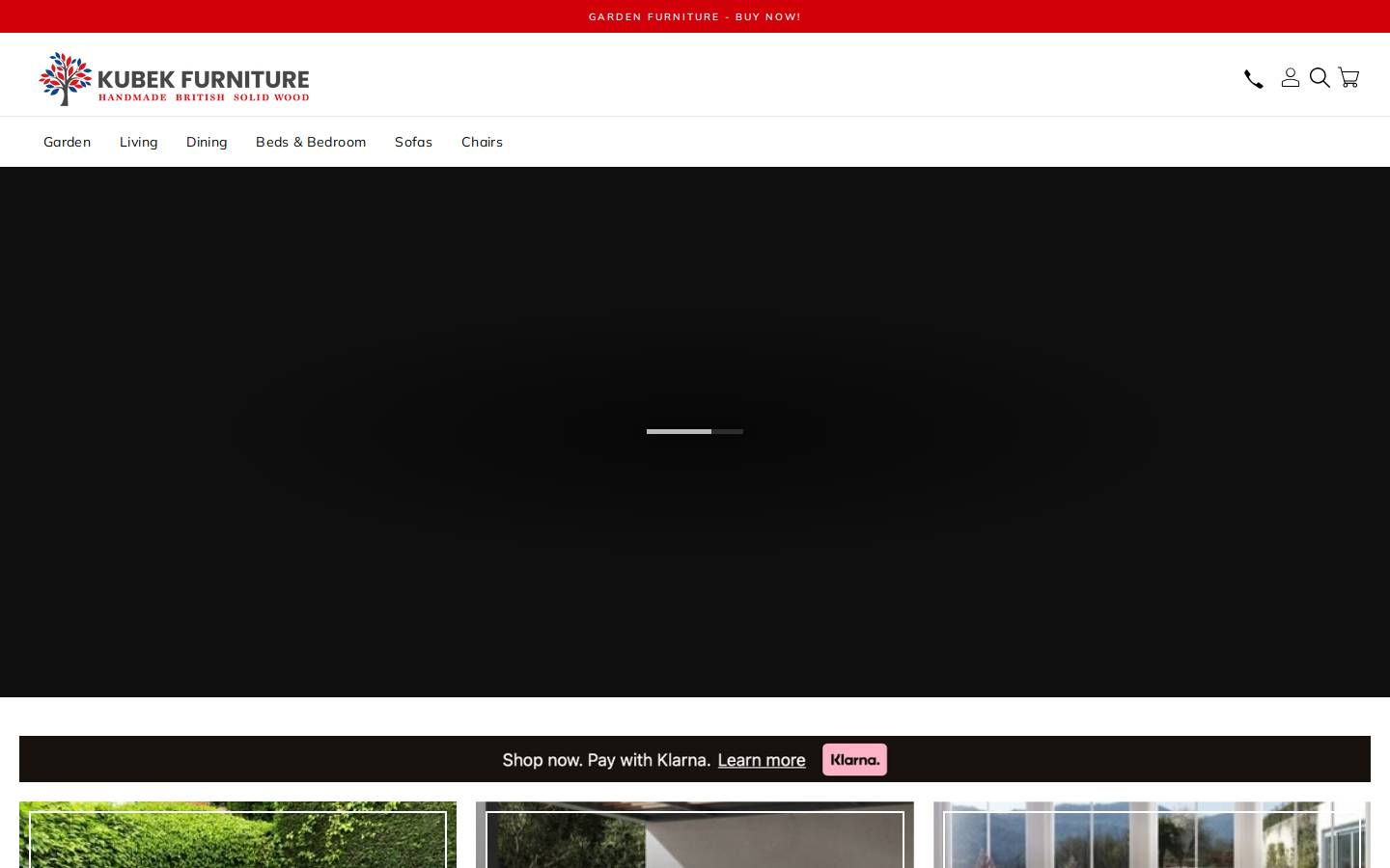 Kubekfurniture homepage screenshot