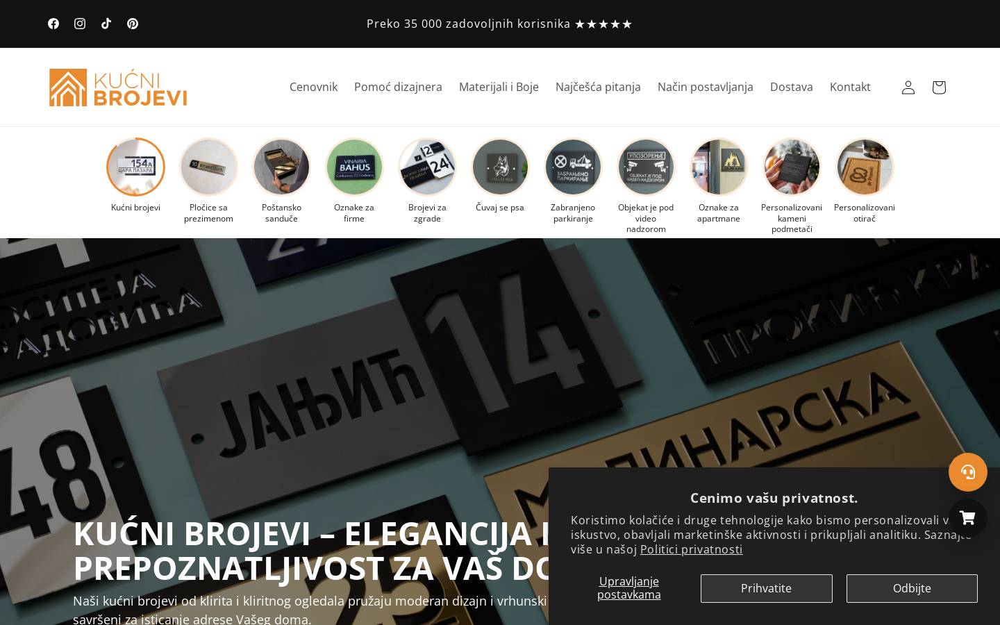 kucnibrojevi.com homepage screenshot