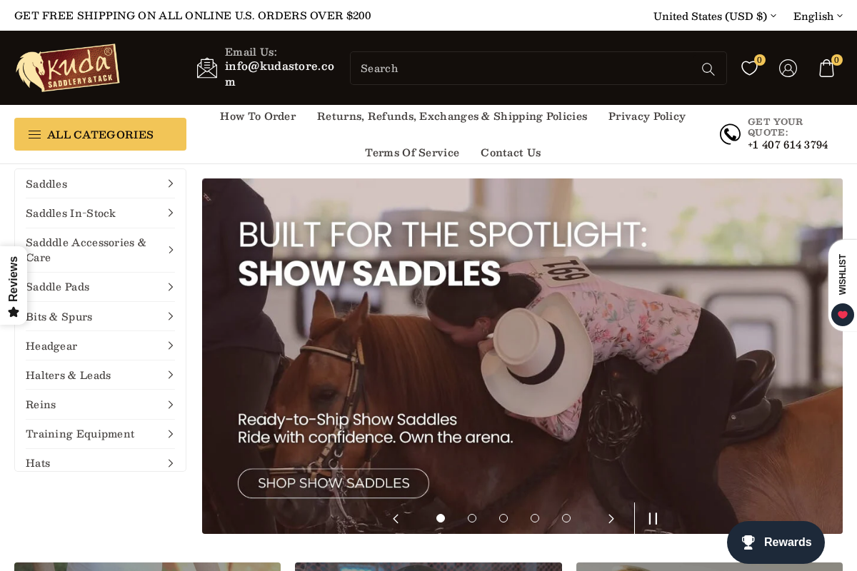 kudastore.com homepage screenshot