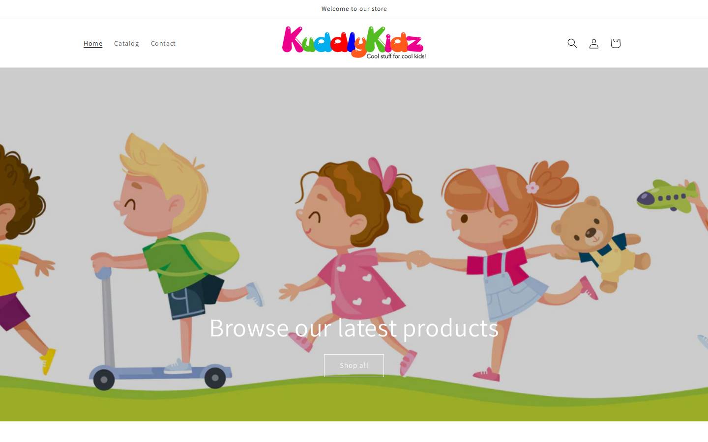 kuddlykidz.com homepage screenshot