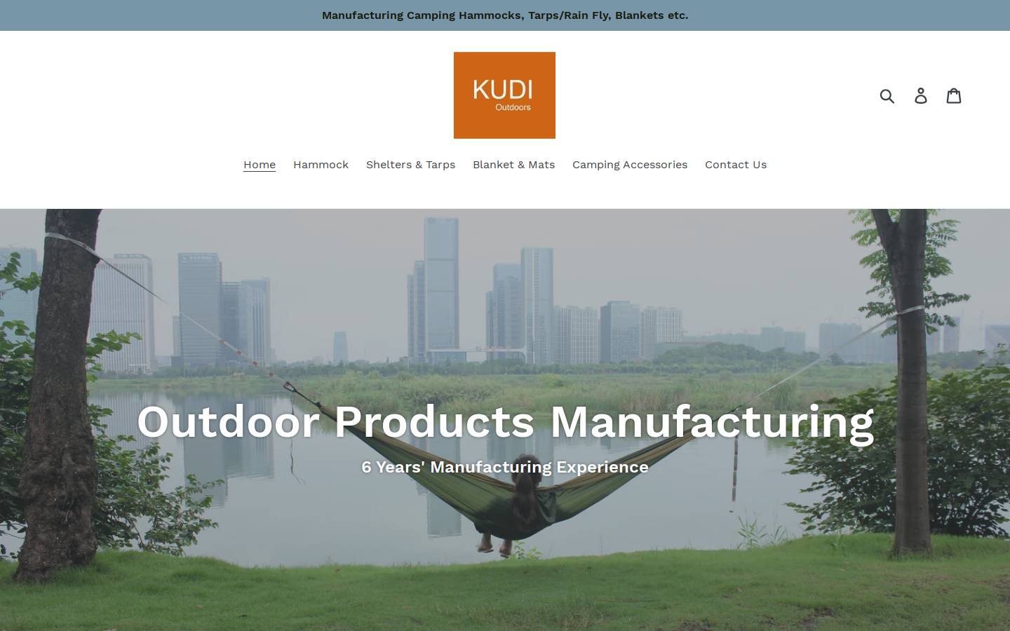 kudioutdoors.com homepage screenshot