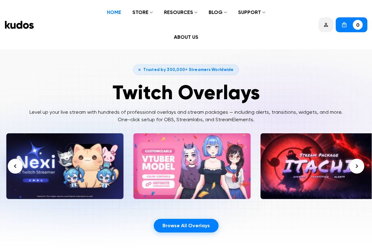 Kudos homepage screenshot