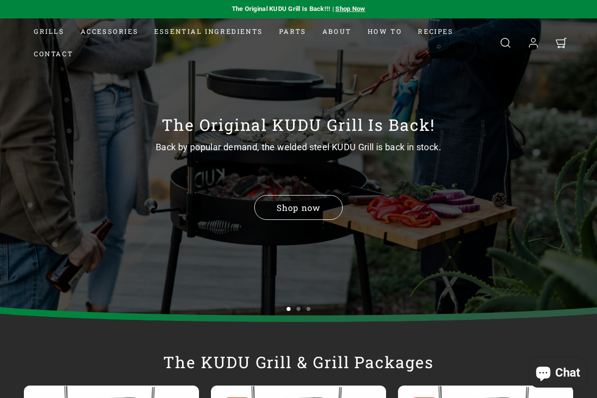 Kudugrills homepage screenshot