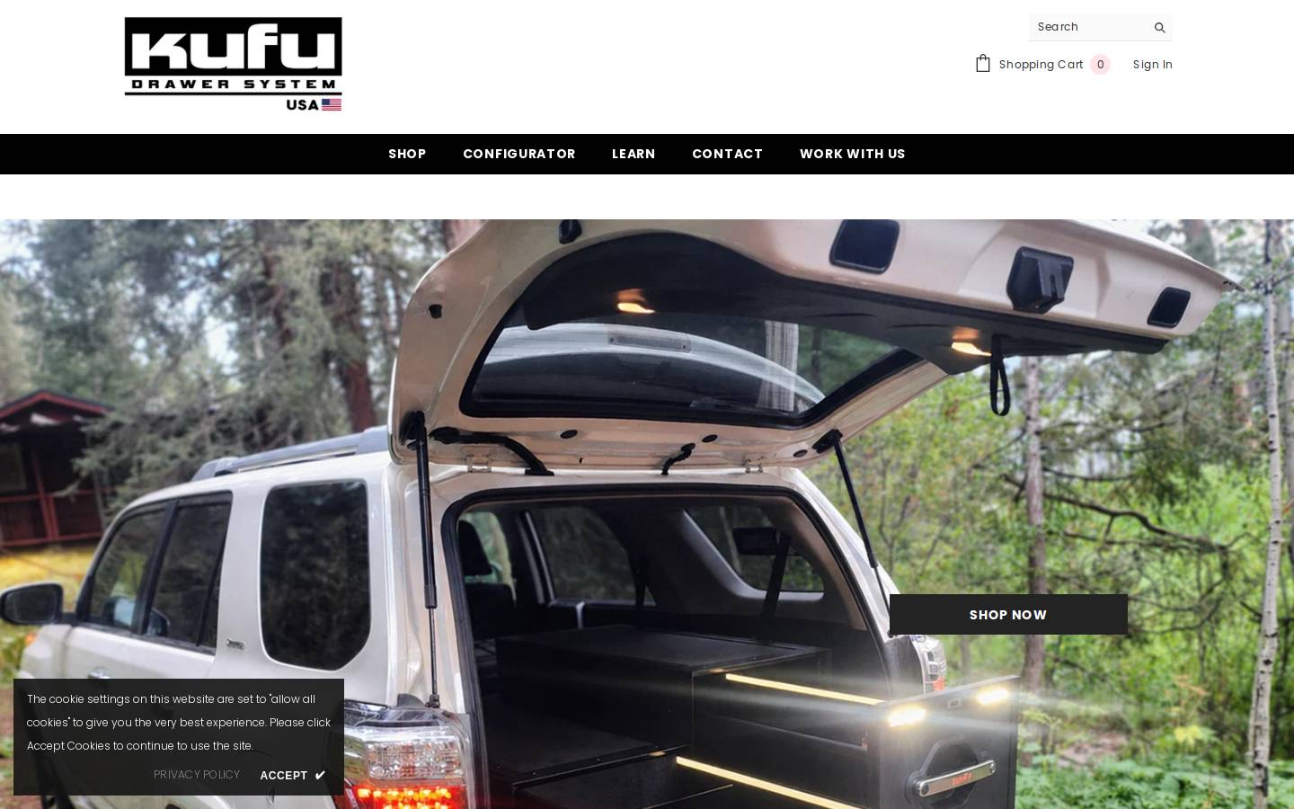 kufu-usa.com homepage screenshot