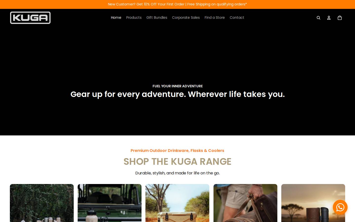 kuga.co.za homepage screenshot
