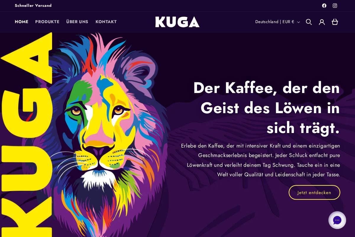 kuga.coffee homepage screenshot