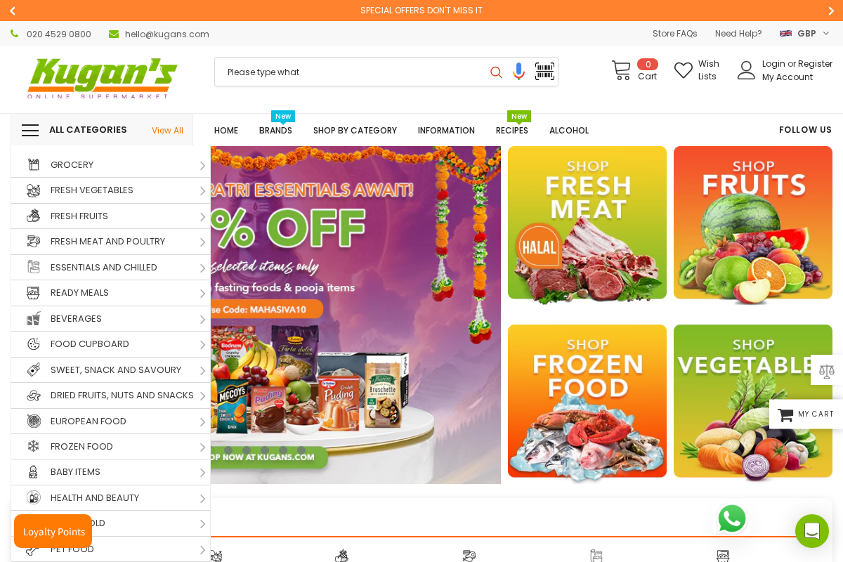 Kugans homepage screenshot