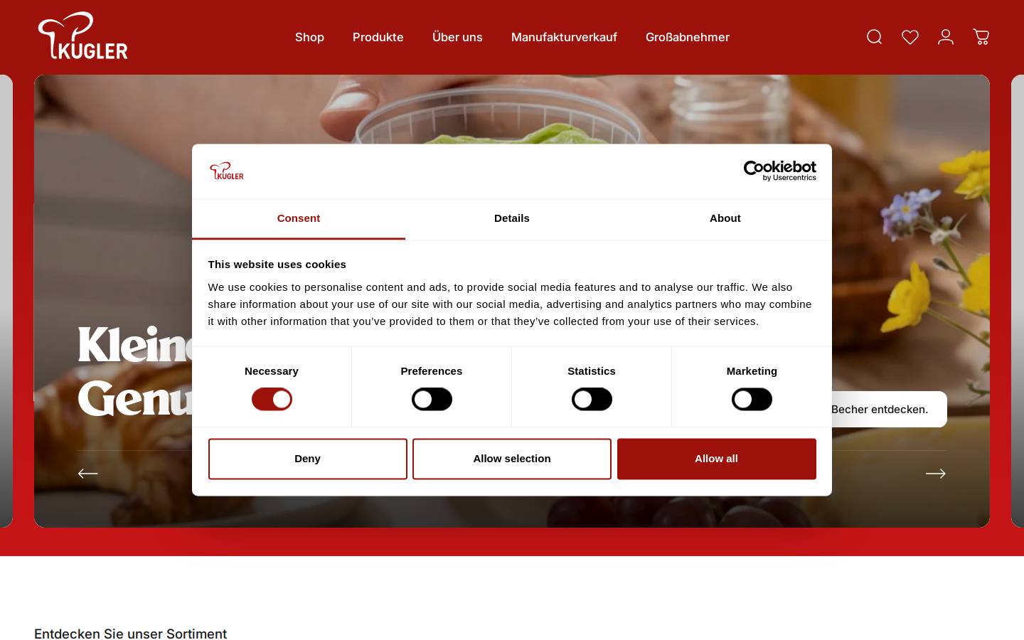 kugler.de homepage screenshot