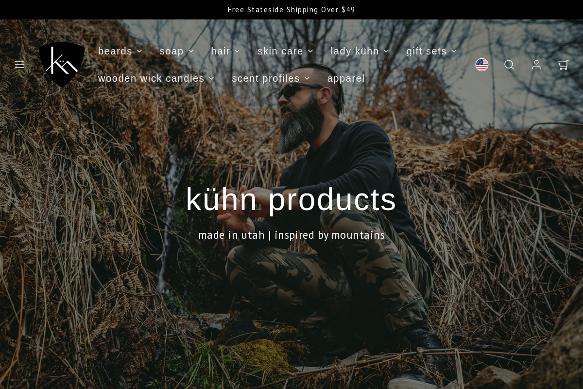 Kühn - Products For Men homepage screenshot