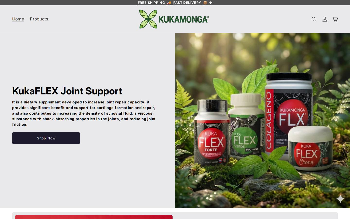 kukaflex.com homepage screenshot