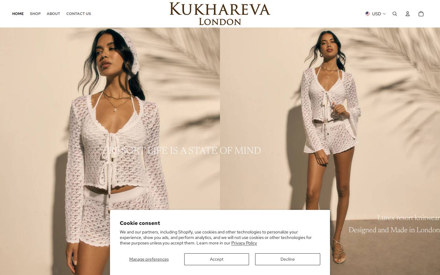 kukhareva.com homepage screenshot