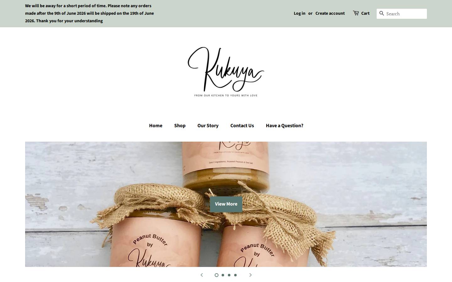 kukuya.kitchen homepage screenshot