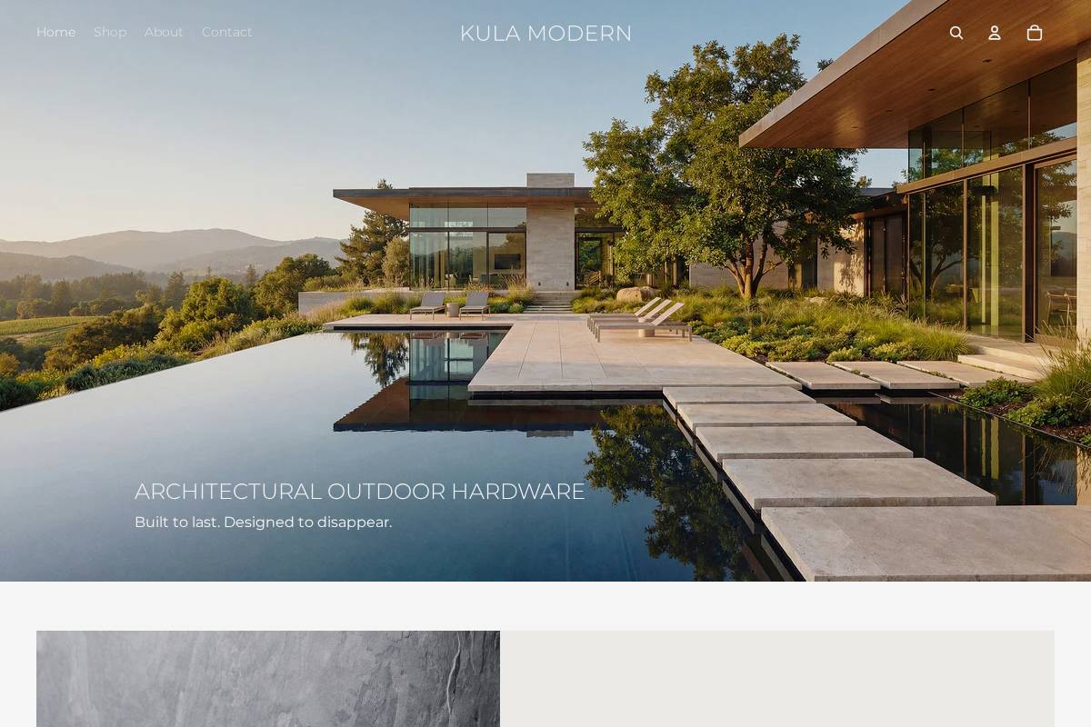 kulamodern.com homepage screenshot