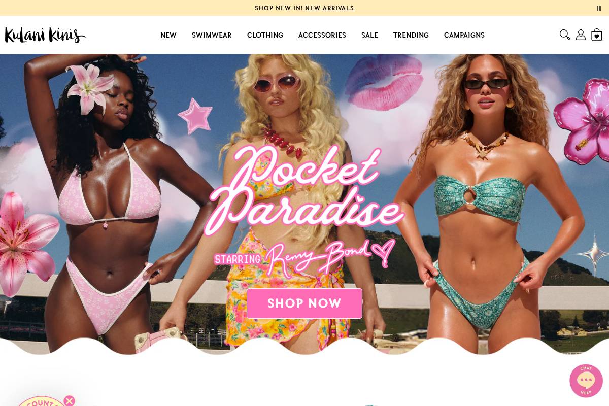 Kulani Kinis homepage screenshot