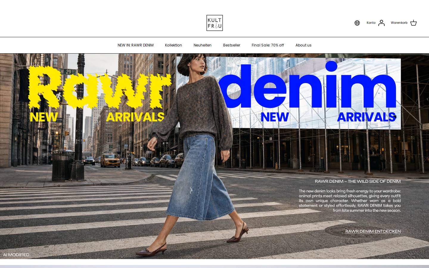 Kultfrau homepage screenshot