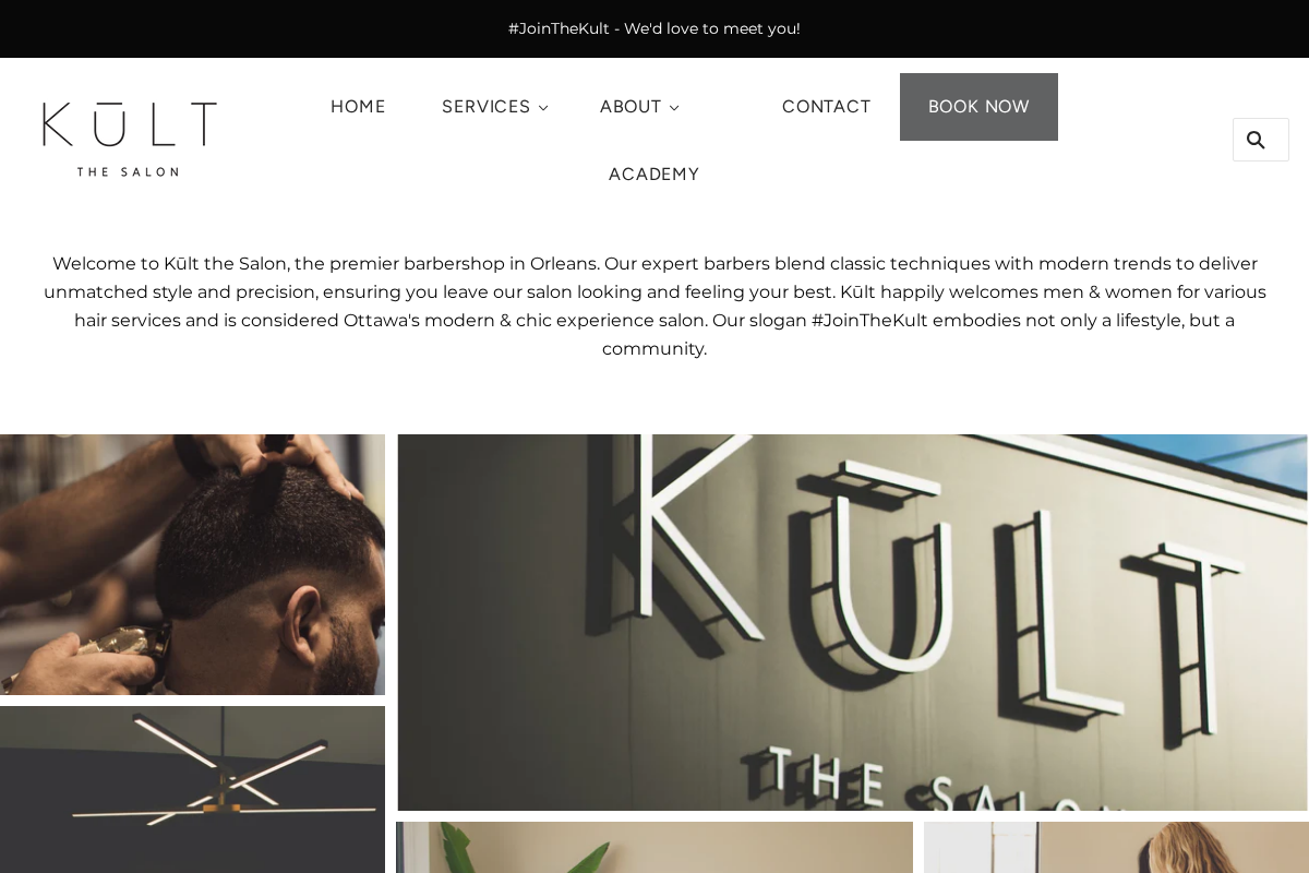 kultthesalon.com homepage screenshot