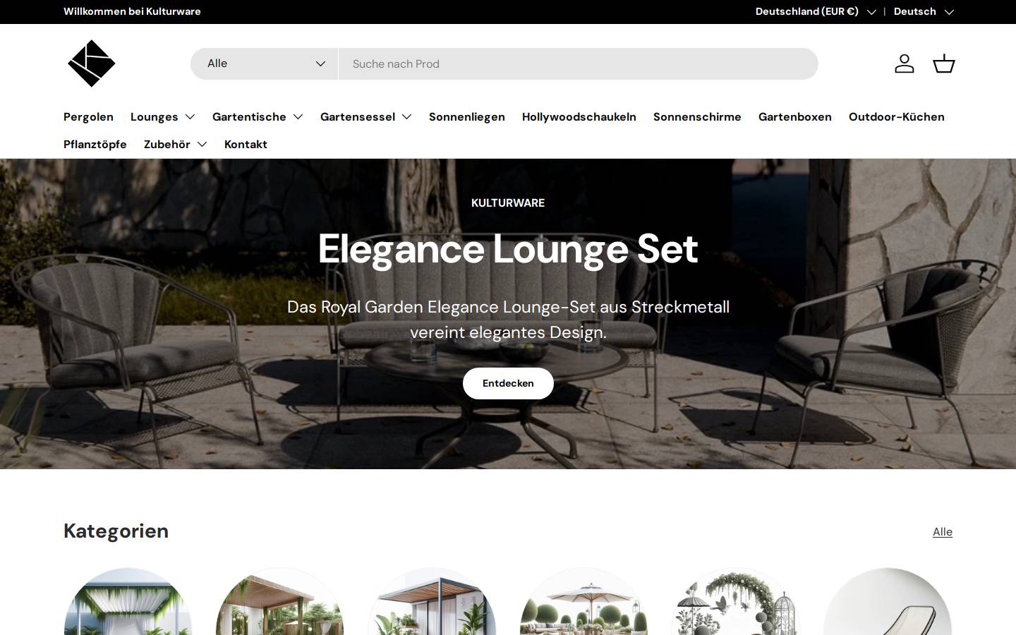 kulturware.de homepage screenshot