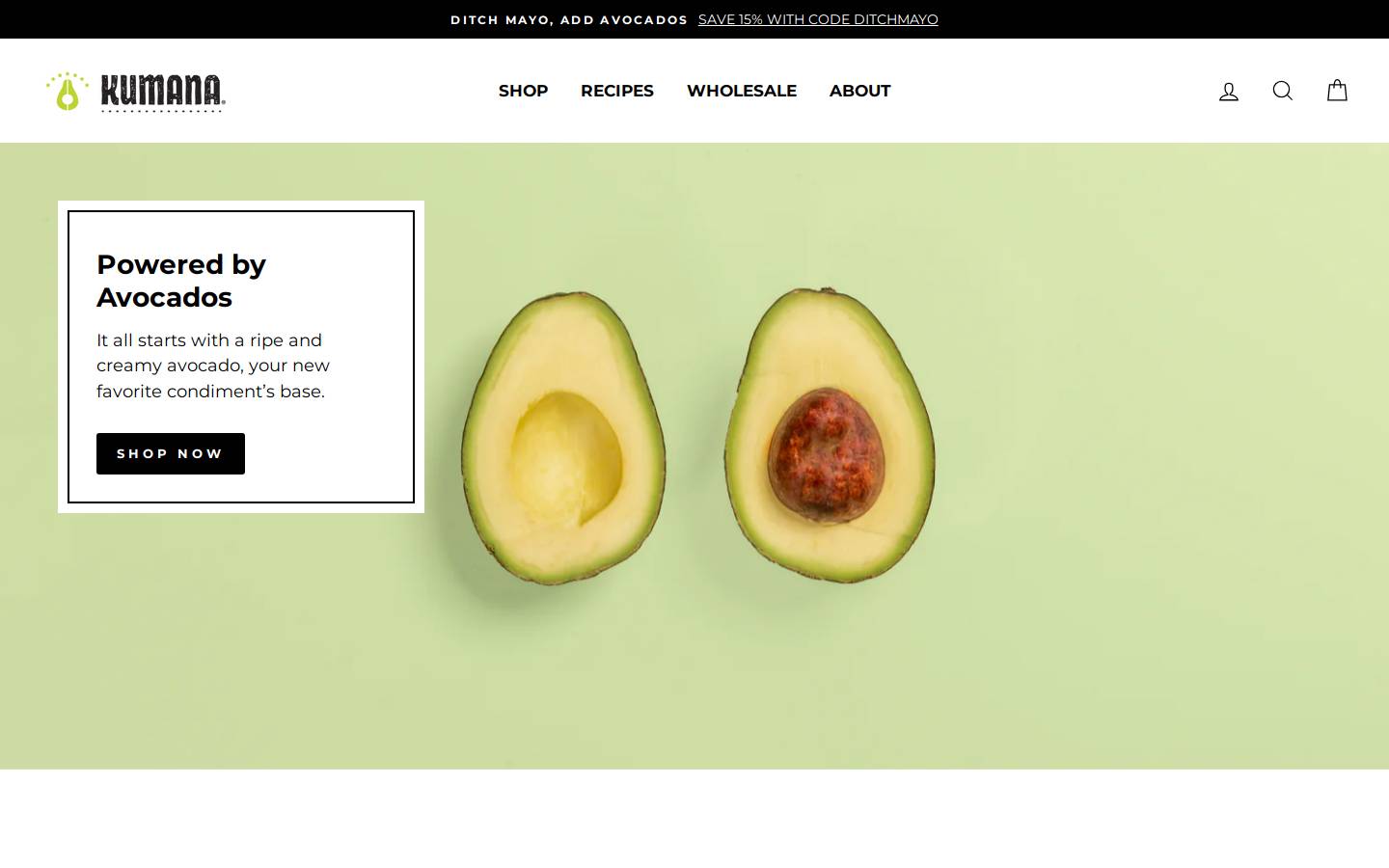 kumanafoods.com homepage screenshot