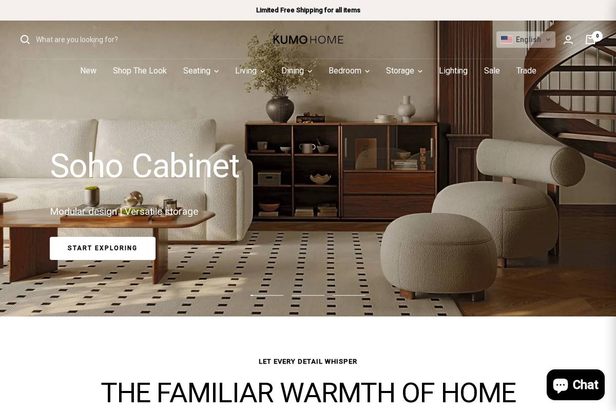 kumohomes.com homepage screenshot