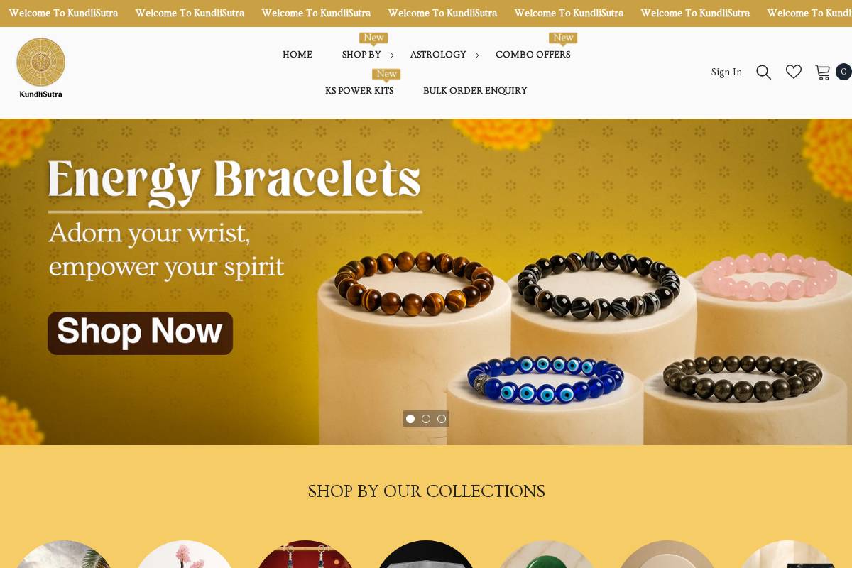 Kundli Sutra homepage screenshot