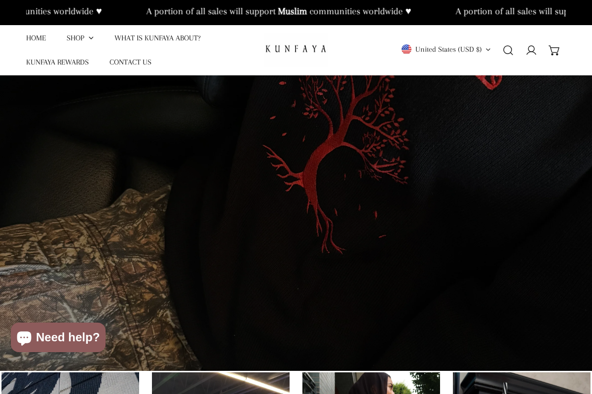 kunfayashop.com homepage screenshot