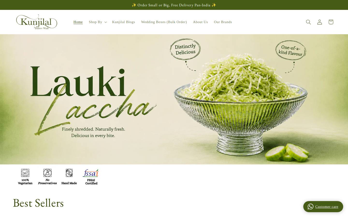kunjilal.com homepage screenshot