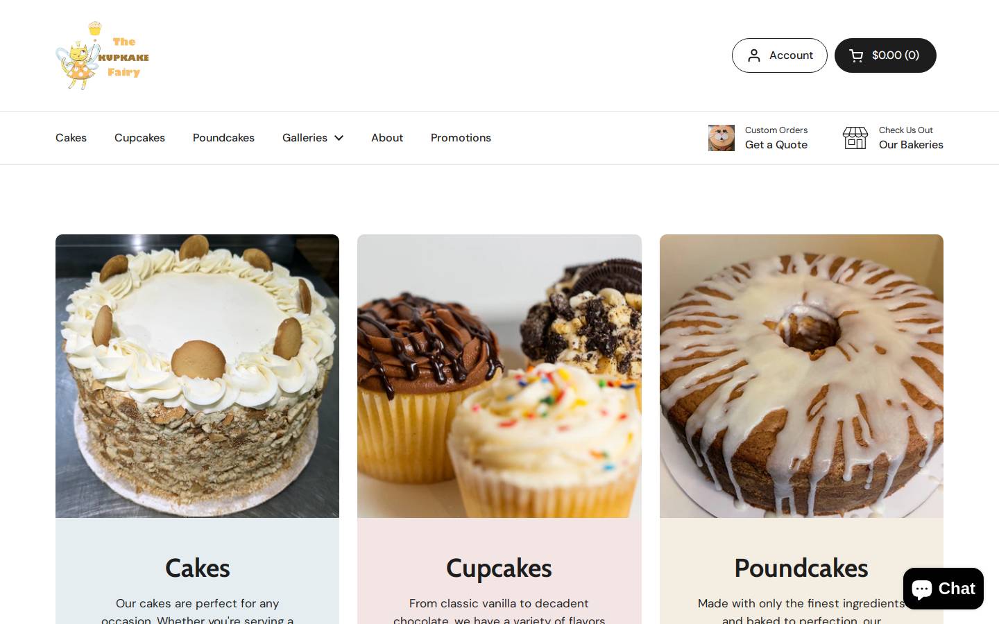 kupkakefairy.com homepage screenshot
