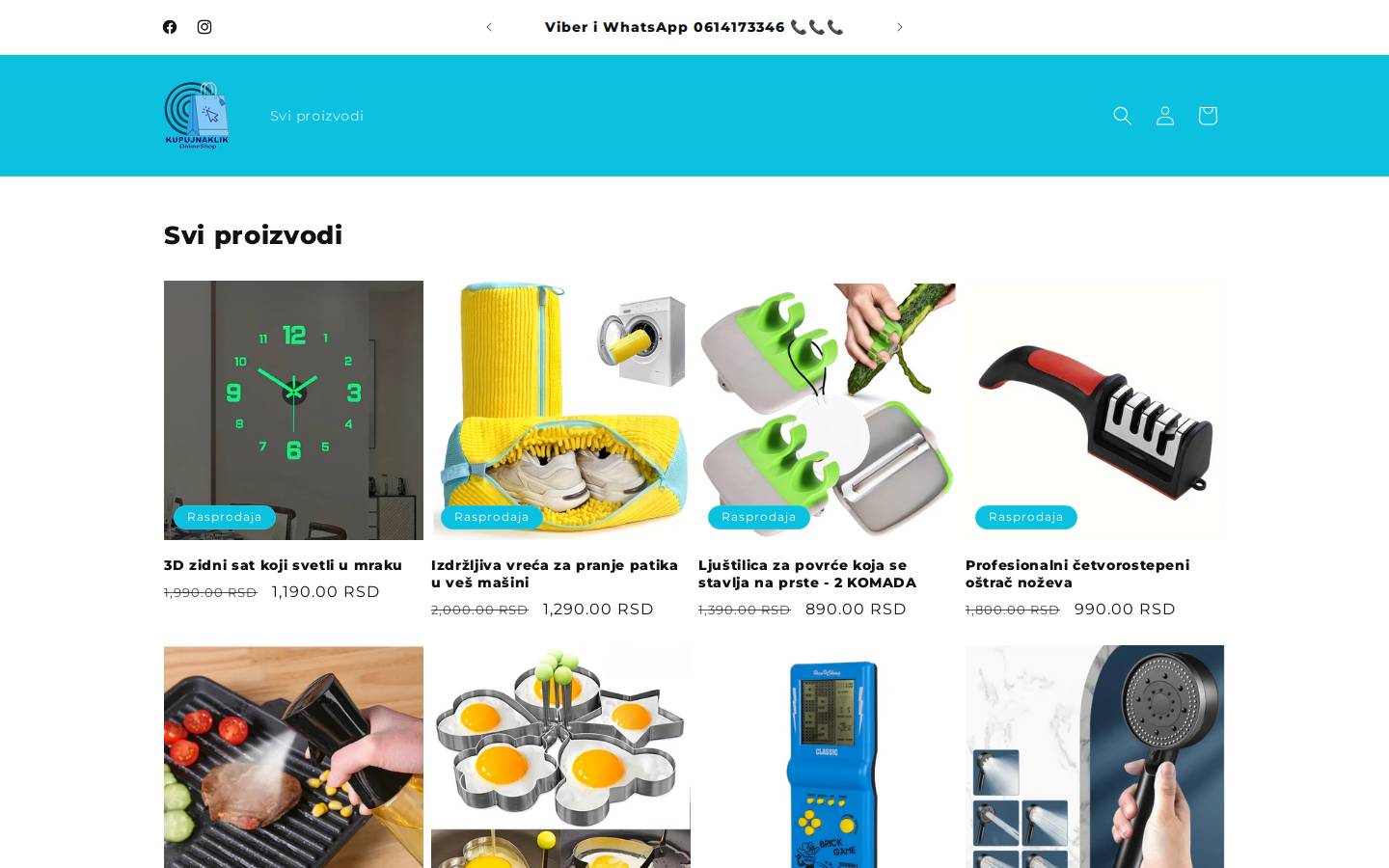 kupujnaklik.com homepage screenshot