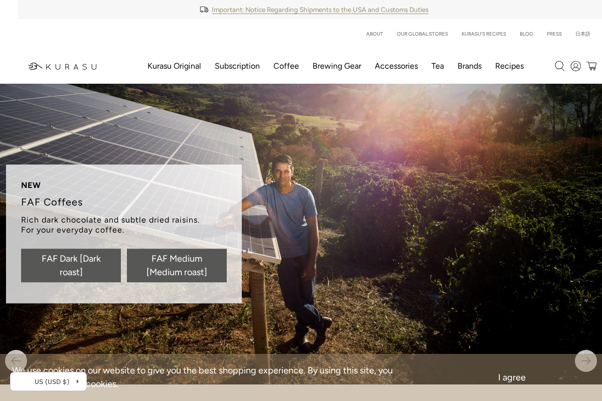 Kurasu homepage screenshot