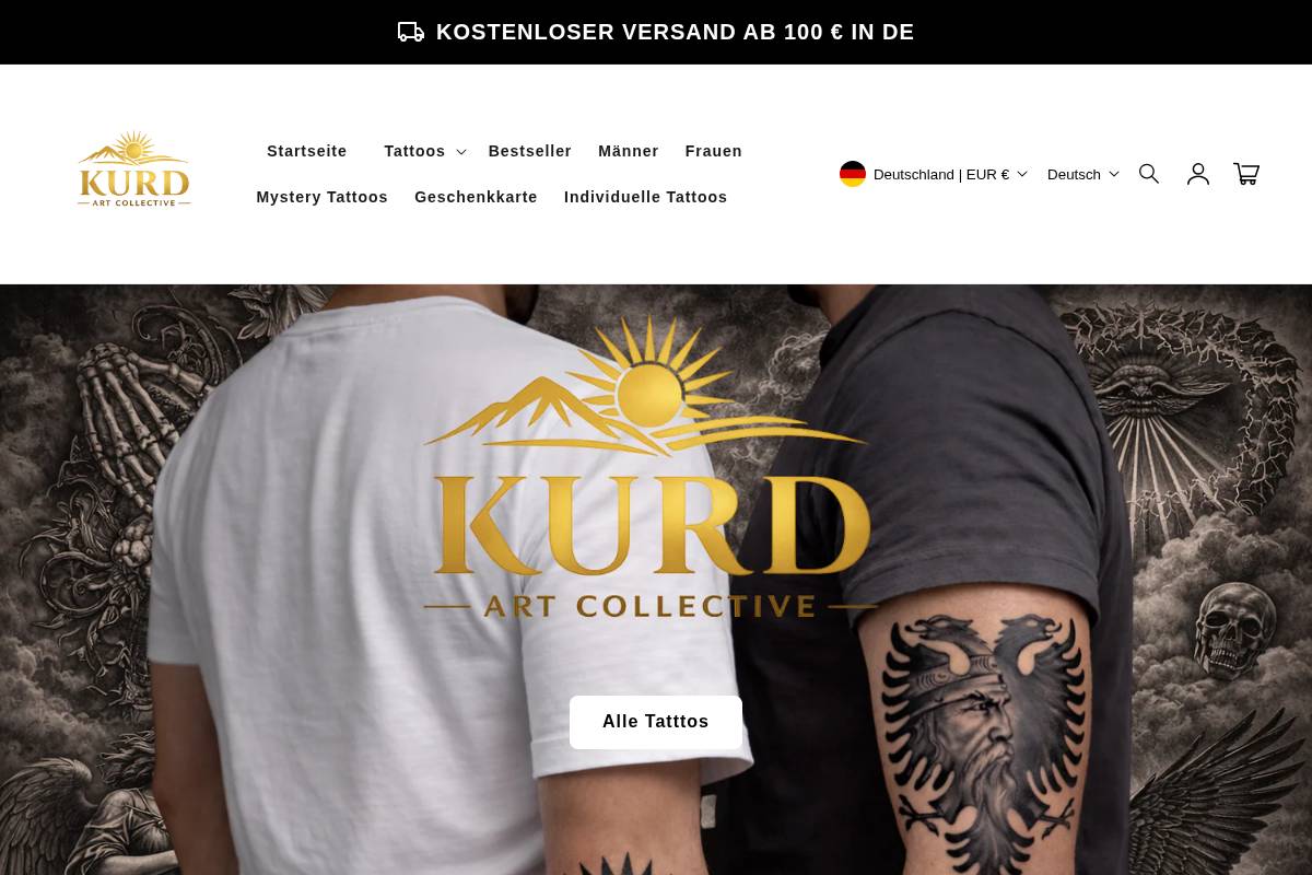 Kurdartcollective homepage screenshot