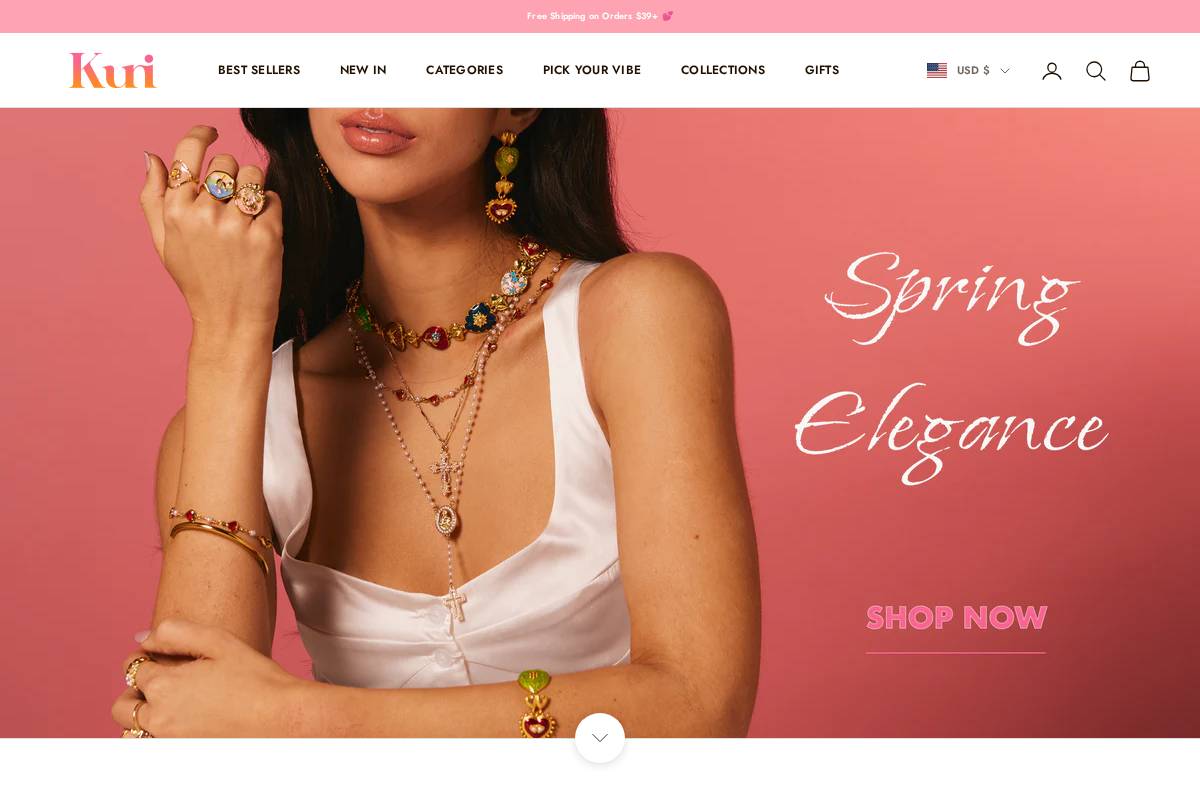 kurijewelry.com homepage screenshot