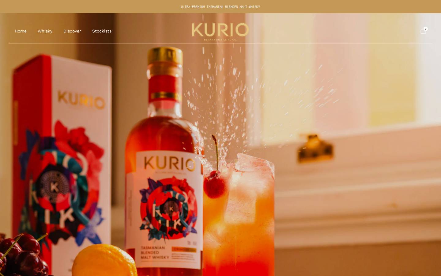 kuriowhisky.com homepage screenshot