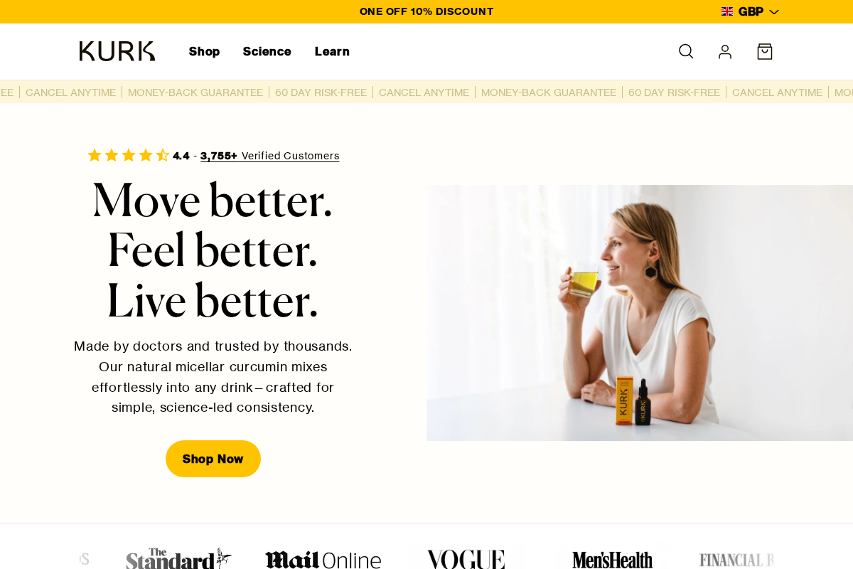 kurk.life homepage screenshot