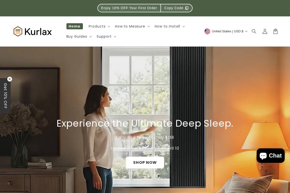 Kurlax homepage screenshot