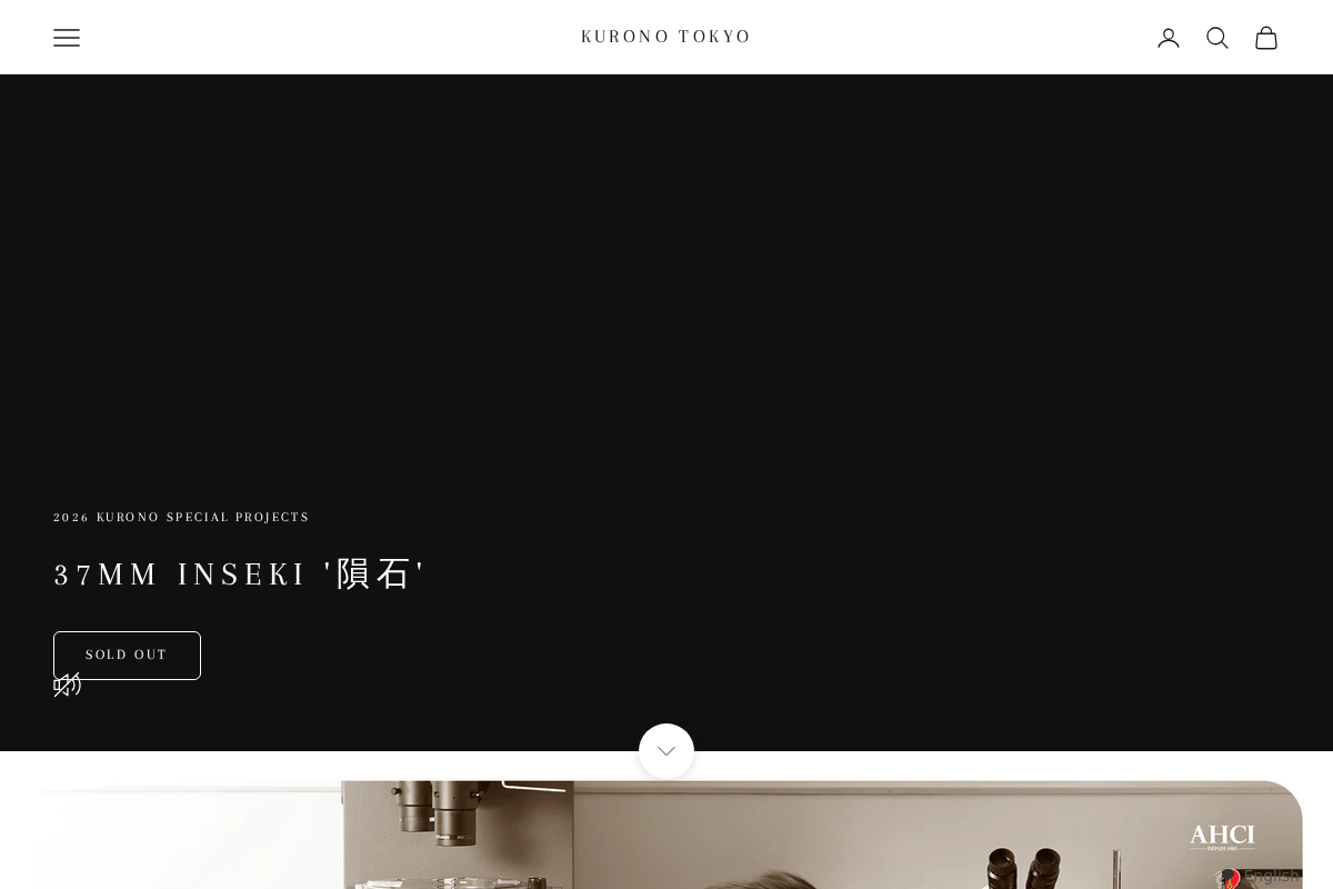 KURONO TOKYO homepage screenshot