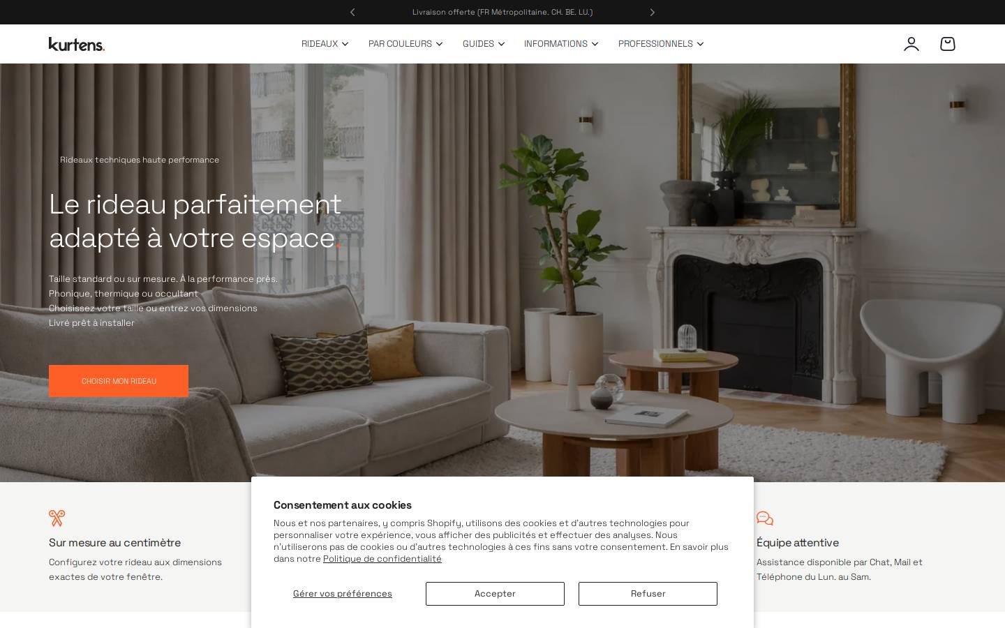 Kurtens homepage screenshot