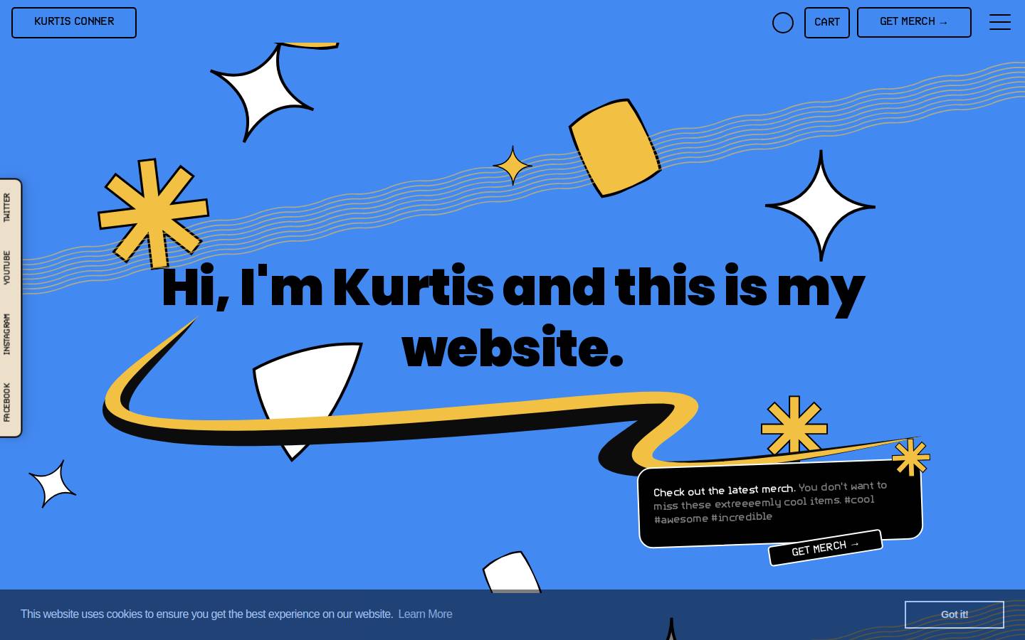 kurtisconner.com homepage screenshot