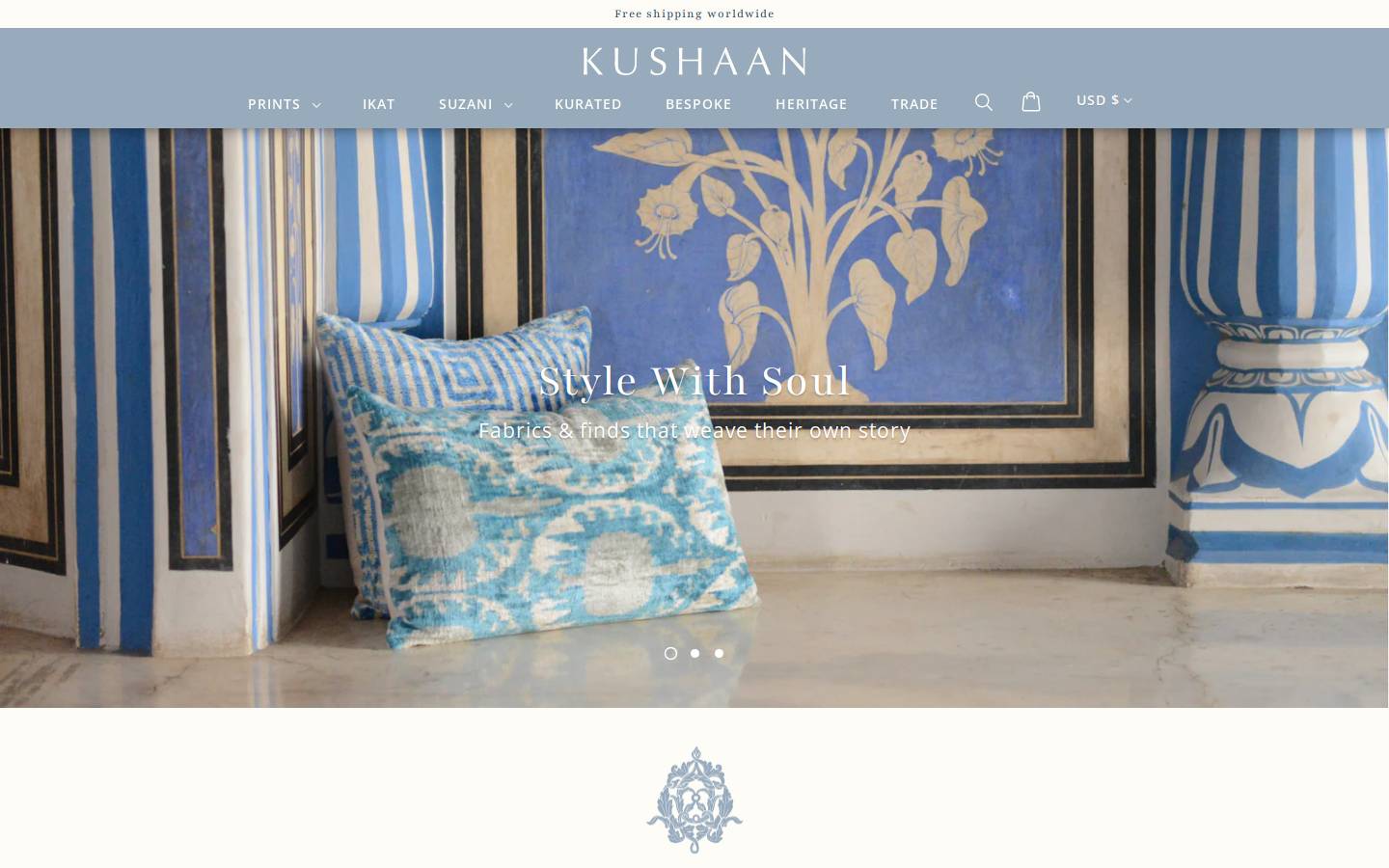 kushaan.co homepage screenshot
