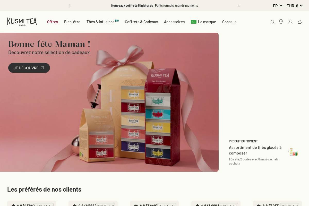 Kusmi Tea homepage screenshot