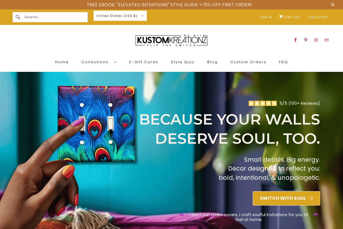 Kustom Kreationz by Kila homepage screenshot