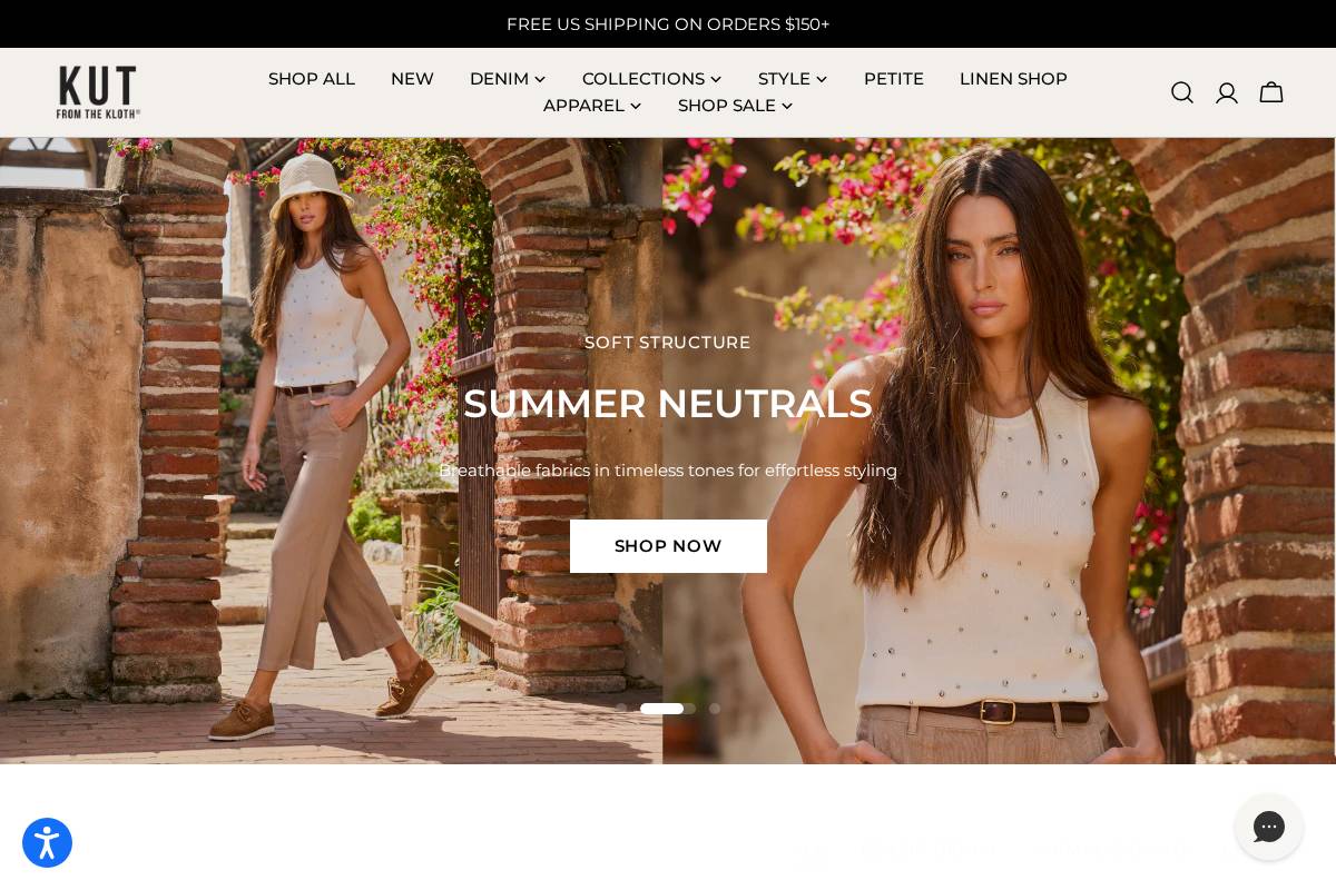 KUT from the Kloth homepage screenshot