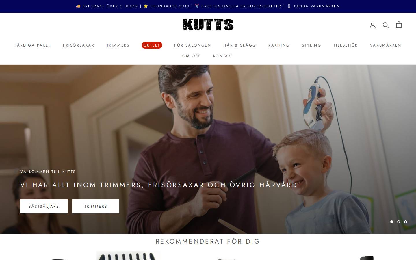 Kutts homepage screenshot